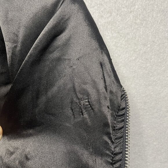 Pull&Bear Womens Black Cropped Bomber Jacket S - Picture 4 of 9